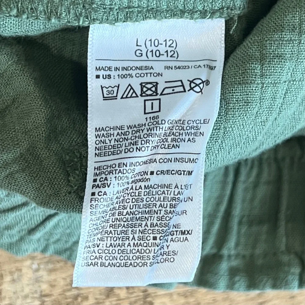 Old Navy Girls Shorts L (10-12) Olive Green Cotton‎ Blend Casual Pull On New